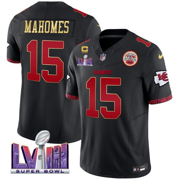 Men's Chiefs Super Bowl LVIII Pattern Vapor Jersey V2 - All Stitched - Image 29