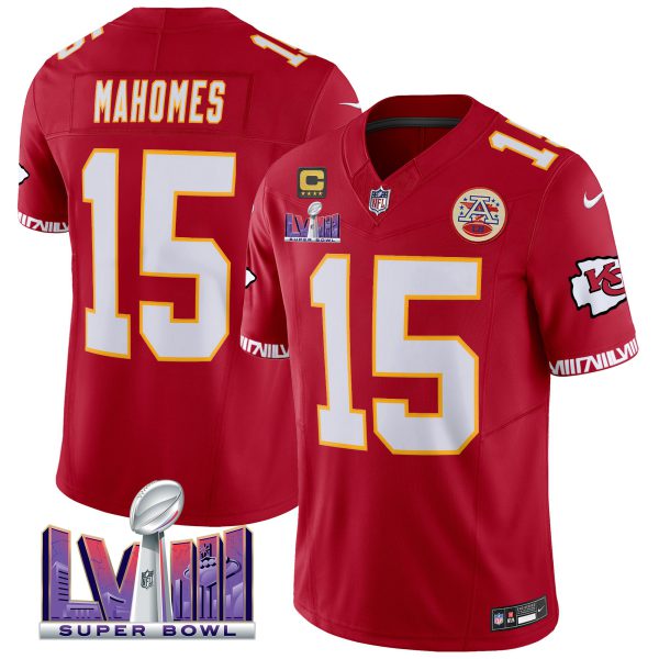 Men's Chiefs Super Bowl LVIII Pattern Vapor Jersey V2 - All Stitched - Image 36
