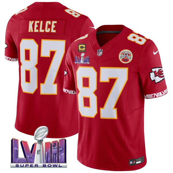 Men's Chiefs Super Bowl LVIII Pattern Vapor Jersey V2 - All Stitched - Image 37