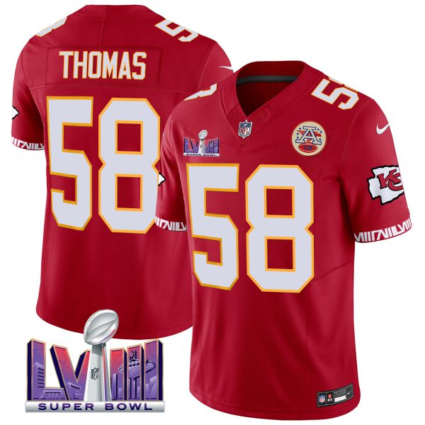 Men's Chiefs Super Bowl LVIII Pattern Vapor Jersey V2 - All Stitched - Image 38