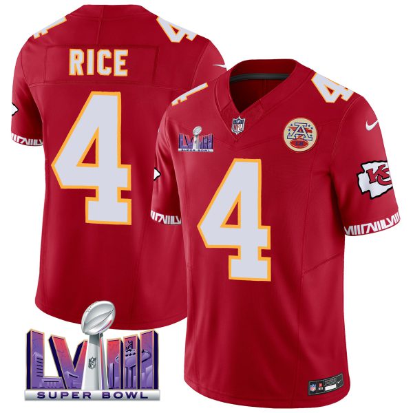 Men's Chiefs Super Bowl LVIII Pattern Vapor Jersey V2 - All Stitched - Image 42