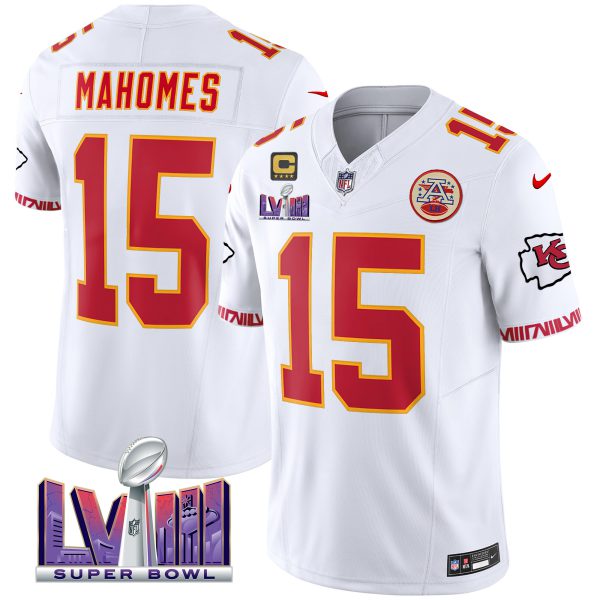 Men's Chiefs Super Bowl LVIII Pattern Vapor Jersey V2 - All Stitched - Image 43
