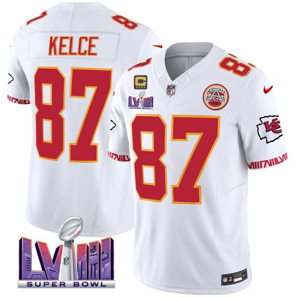 Men's Chiefs Super Bowl LVIII Pattern Vapor Jersey V2 - All Stitched - Image 44