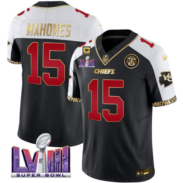 Men's Chiefs Super Bowl LVIII Pattern Vapor Jersey V2 - All Stitched