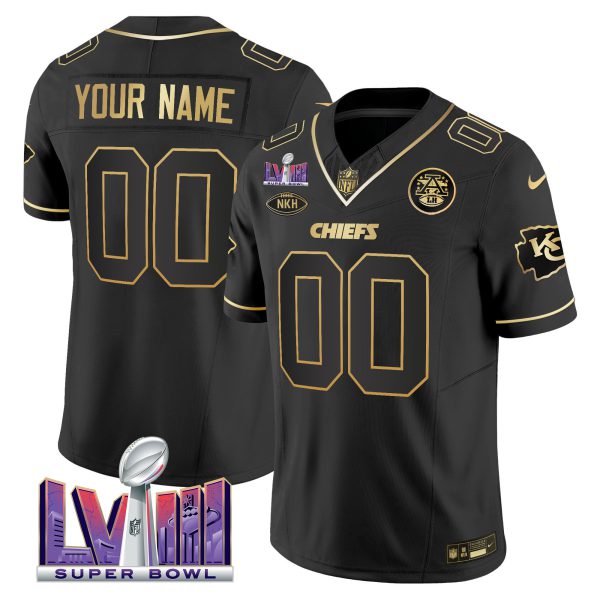 Chiefs Super Bowl LVIII Patch Vapor Custom Jersey V3 - All Stitched - Image 2