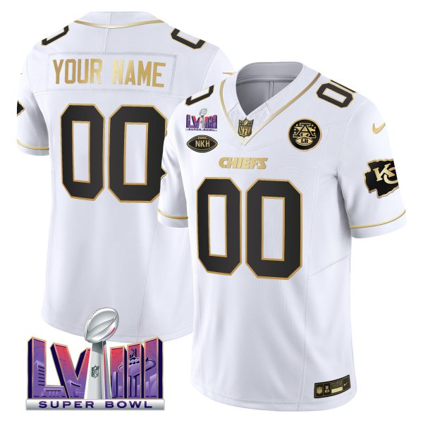 Chiefs Super Bowl LVIII Patch Vapor Custom Jersey V3 - All Stitched - Image 3