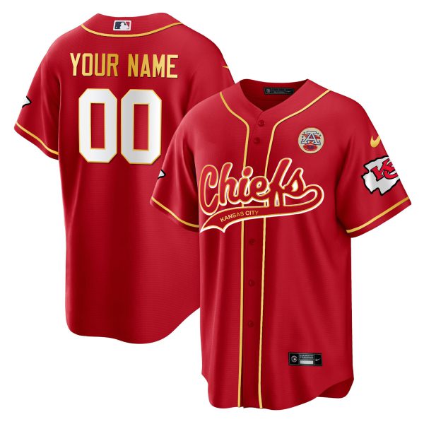 Kansas City Chiefs Cool Base Custom Jersey - All Stitched - Image 2