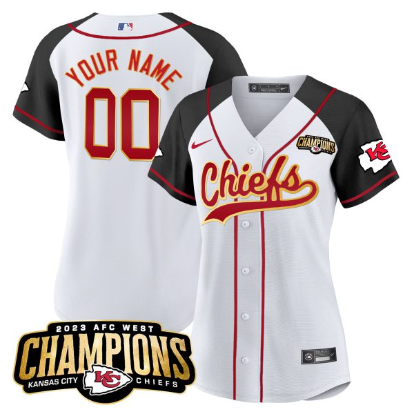 Chiefs 2023 AFC West Champions Patch Baseball Custom Jersey - All Stitched - Image 10