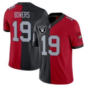 Brock Bowers Raiders Mix UGA Split Jersey - All Stitched