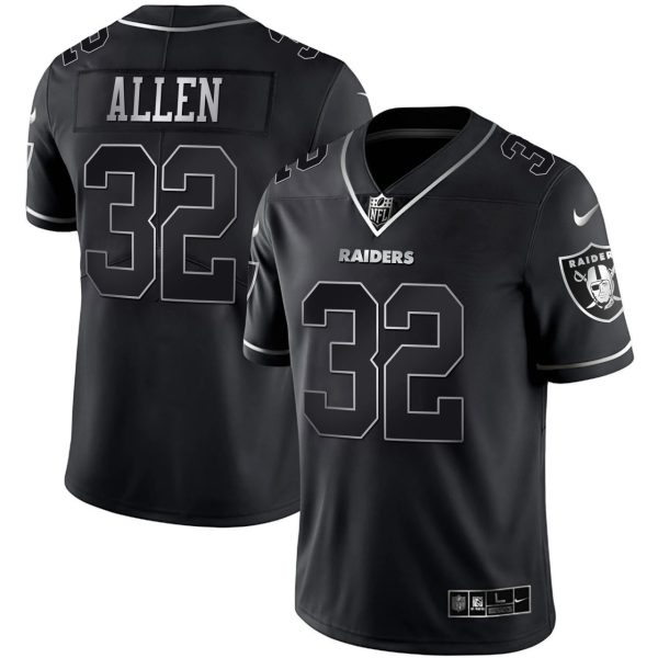 Marcus Allen Raiders White Gold & Black Gold Jersey - All Stitched - Image 3