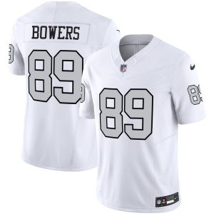 Brock Bowers Las Vegas Raiders White Jersey - All Stitched