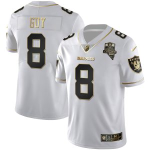 Ray Guy Raiders Inaugural Season Patch White Gold & Black Gold - All Stitched
