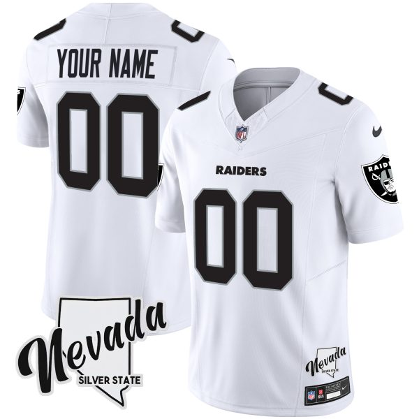 Raiders Nevada Silver State Patch Vapor Custom Jersey V2 - All Stitched - Image 3