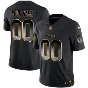 Raiders Gold Arch Smoke Vapor Custom Jersey - All Stitched