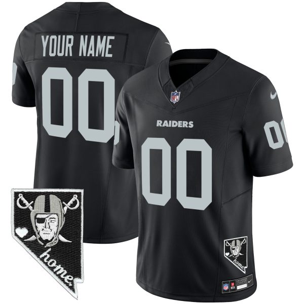 Raiders Nevada Home Patch Vapor Custom Jersey - All Stitched - Image 2
