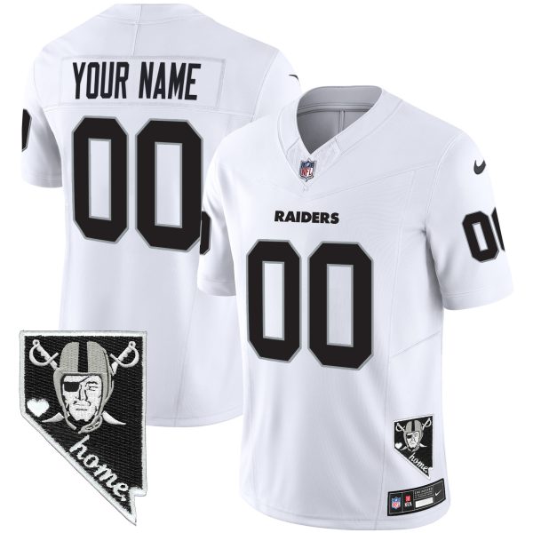 Raiders Nevada Home Patch Vapor Custom Jersey - All Stitched - Image 3
