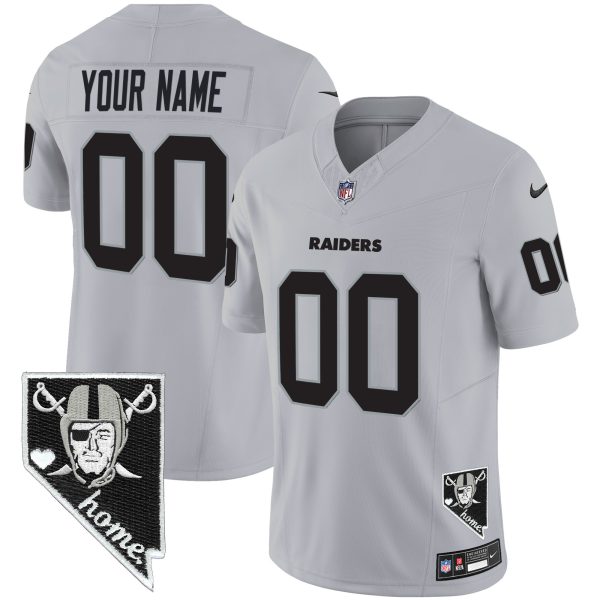 Raiders Nevada Home Patch Vapor Custom Jersey - All Stitched - Image 4