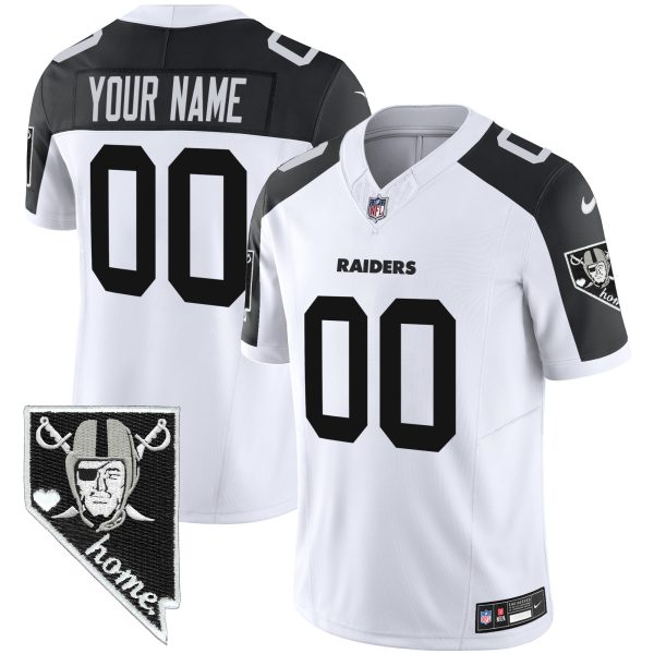 Raiders Nevada Home Patch Vapor Custom Jersey - All Stitched - Image 5