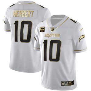 Men's Los Angeles Chargers White Gold & Black Gold Jersey - All Stitched