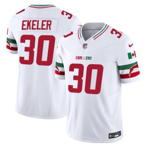 Austin Ekeler Los Angeles Chargers White Mexico Jersey - All Stitched