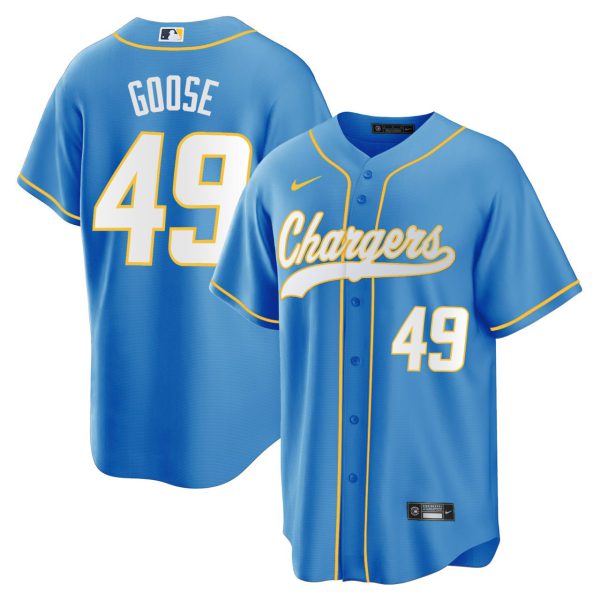Goose #49 Chargers Baseball Jersey - All Stitched - Image 2