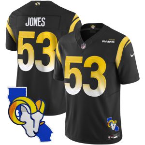 Ernest Jones Los Angeles Rams Black Jersey - All Stitched