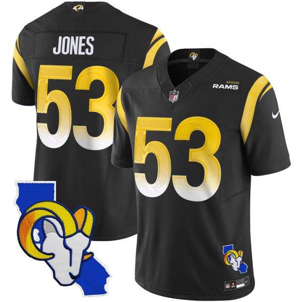 Ernest Jones Los Angeles Rams Black Jersey - All Stitched