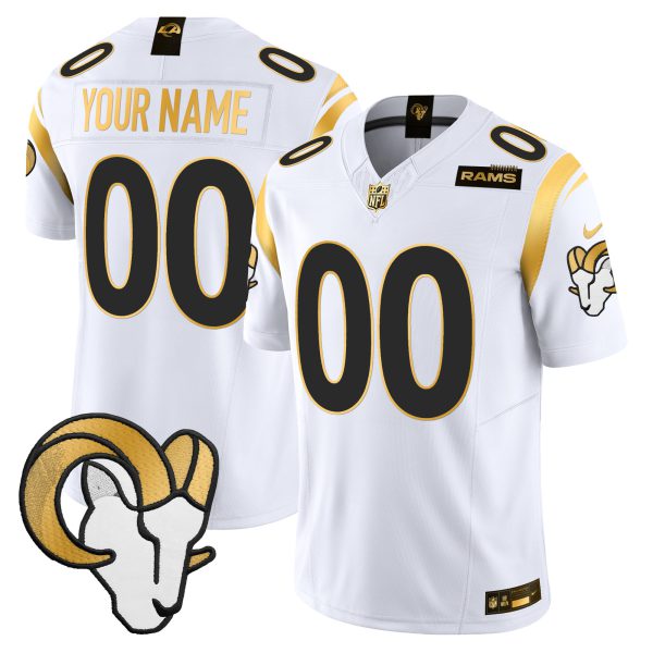 Los Angeles Rams 2024 Gold Vapor Limited Custom Jersey - All Stitched - Image 2