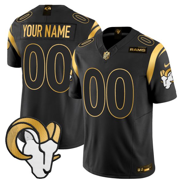 Los Angeles Rams 2024 Gold Vapor Limited Custom Jersey - All Stitched - Image 3