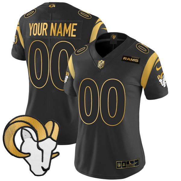 Los Angeles Rams 2024 Gold Vapor Limited Custom Jersey - All Stitched - Image 7