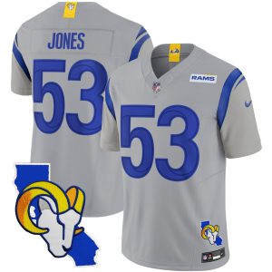 Ernest Jones Los Angeles Rams Gray Jersey - All Stitched