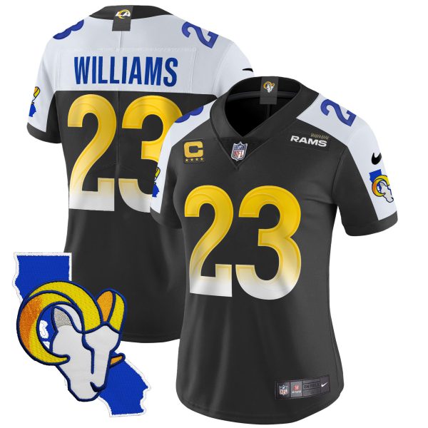 Women's Rams California Patch Vapor Limited Jersey - All Stitched - Image 4