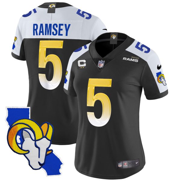 Women's Rams California Patch Vapor Limited Jersey - All Stitched - Image 6