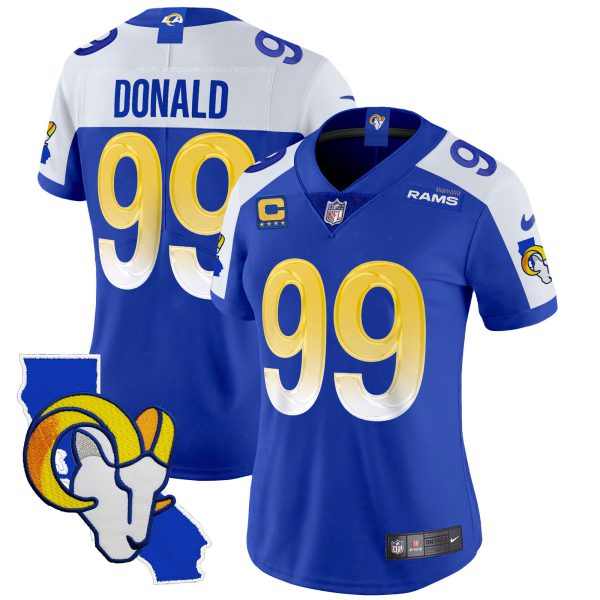 Women's Rams California Patch Vapor Limited Jersey - All Stitched - Image 7