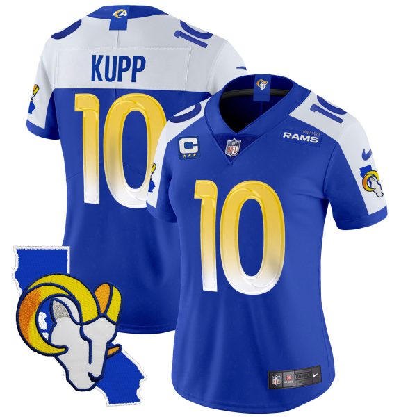 Women's Rams California Patch Vapor Limited Jersey - All Stitched - Image 8