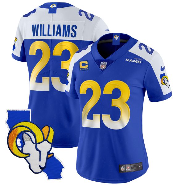 Women's Rams California Patch Vapor Limited Jersey - All Stitched - Image 10