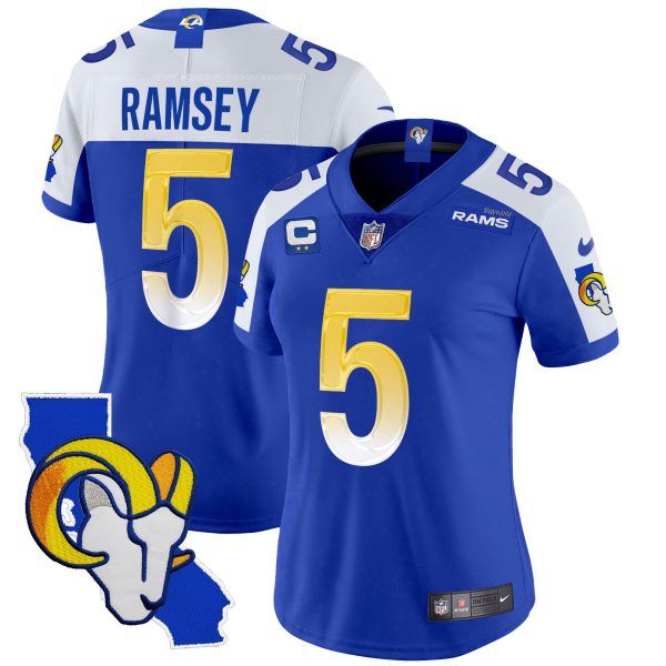 Women's Rams California Patch Vapor Limited Jersey - All Stitched - Image 12