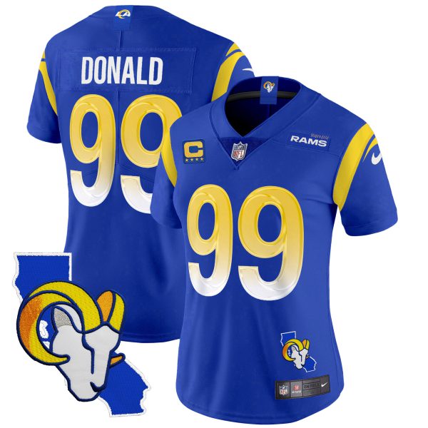 Women's Rams California Patch Vapor Limited Jersey - All Stitched - Image 13