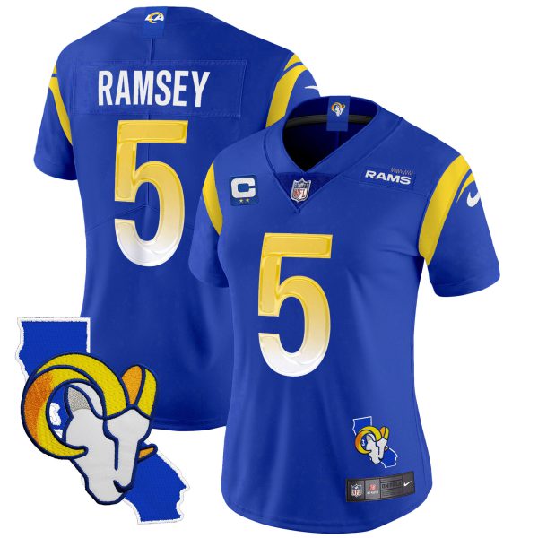 Women's Rams California Patch Vapor Limited Jersey - All Stitched - Image 18