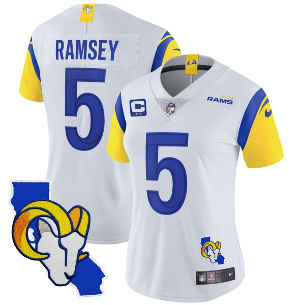 Women's Rams California Patch Vapor Limited Jersey - All Stitched - Image 24