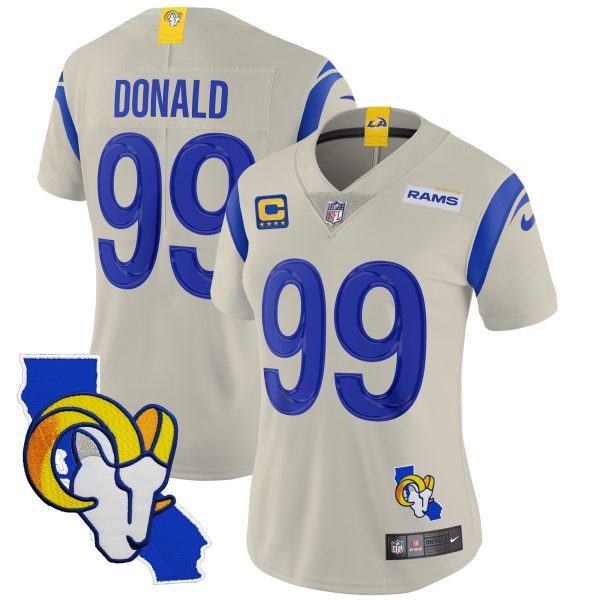 Women's Rams California Patch Vapor Limited Jersey - All Stitched - Image 25