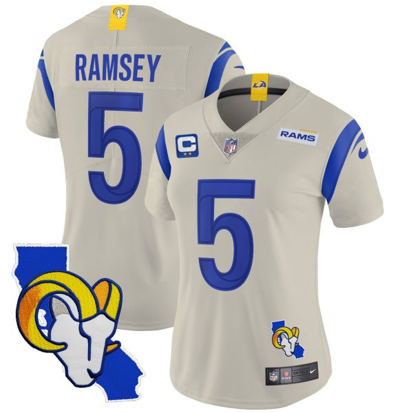 Women's Rams California Patch Vapor Limited Jersey - All Stitched - Image 30