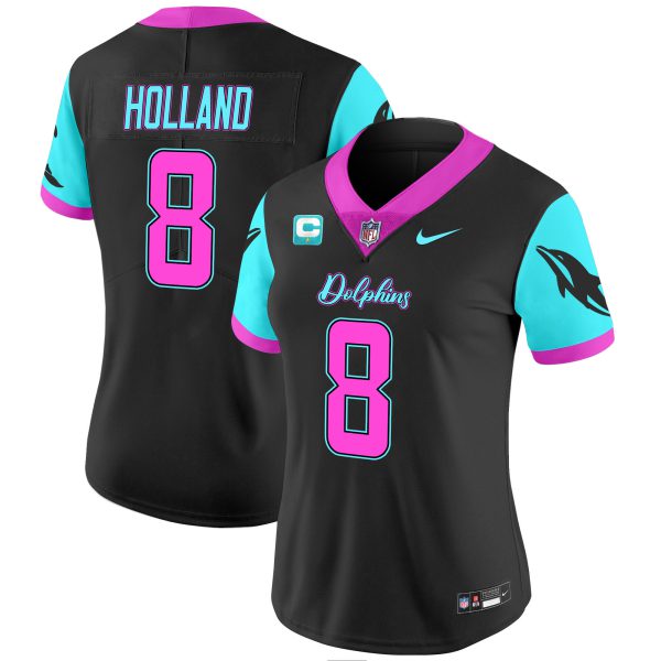 Women's Dolphins Miami Vice Vapor Limited Jersey - All Stitched - Image 4