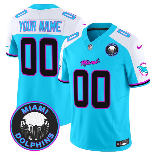 Dolphins "Miami Vice" Vapor Limited Custom Jersey V3 - All Stitched - Image 2