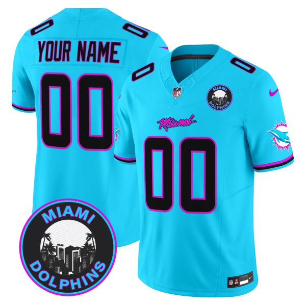 Dolphins "Miami Vice" Vapor Limited Custom Jersey V3 - All Stitched - Image 3