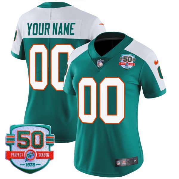 Dolphins Throwback Vapor Custom Jersey - All Stitched - Image 7