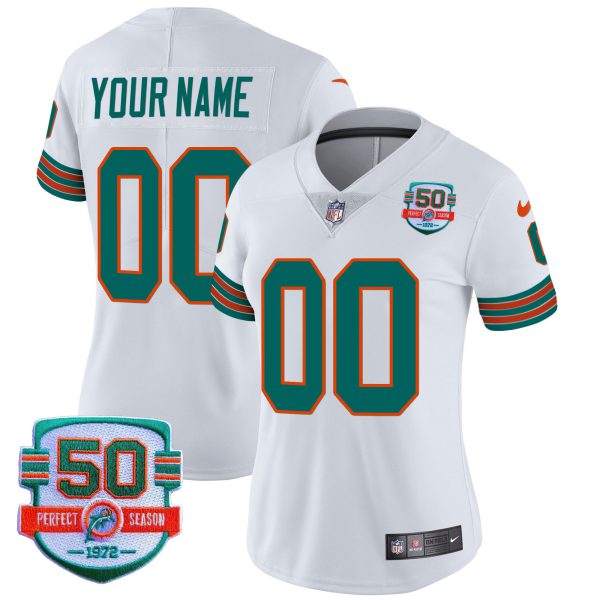 Dolphins Throwback Vapor Custom Jersey - All Stitched - Image 9