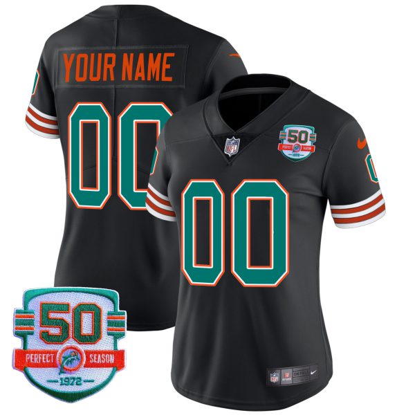 Dolphins Throwback Vapor Custom Jersey - All Stitched - Image 10