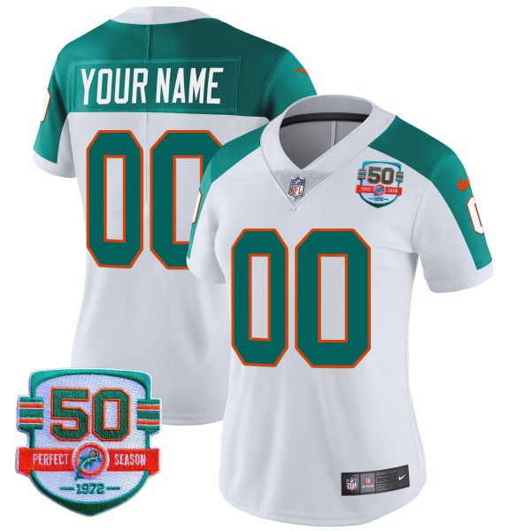 Dolphins Throwback Vapor Custom Jersey - All Stitched - Image 12
