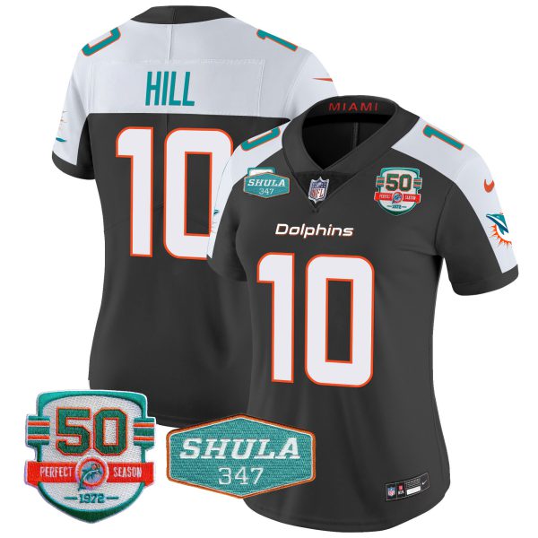 Women's Dolphins Shula 347 Patch Vapor Jersey - All Stitched - Image 3